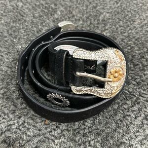 Black silver and gold Free People belt